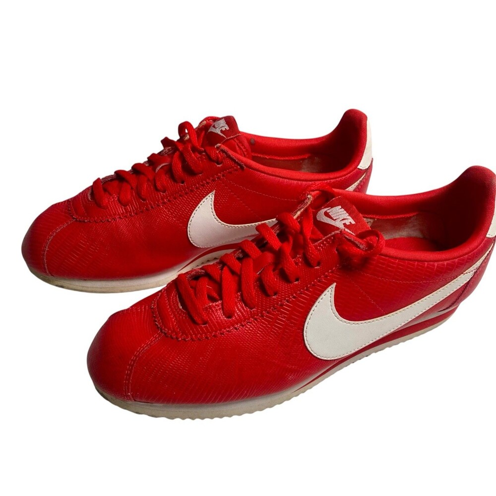 Nike Red Women's Athletic Shoes with White Swoosh - Picture 2 of 10